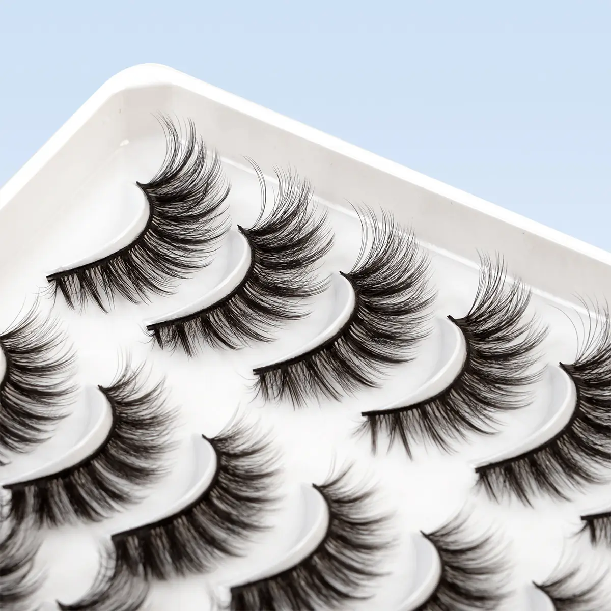3D Chemical Fiber False Eyelashes 20 Pairs Flat Curling — feature 40