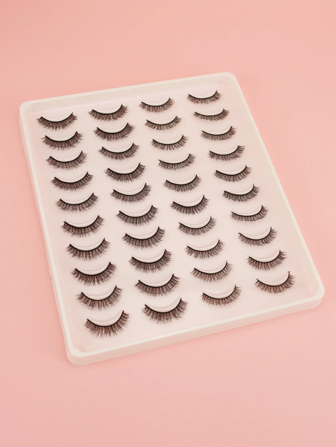3D Chemical Fiber False Eyelashes 20 Pairs Flat Curling — feature 43