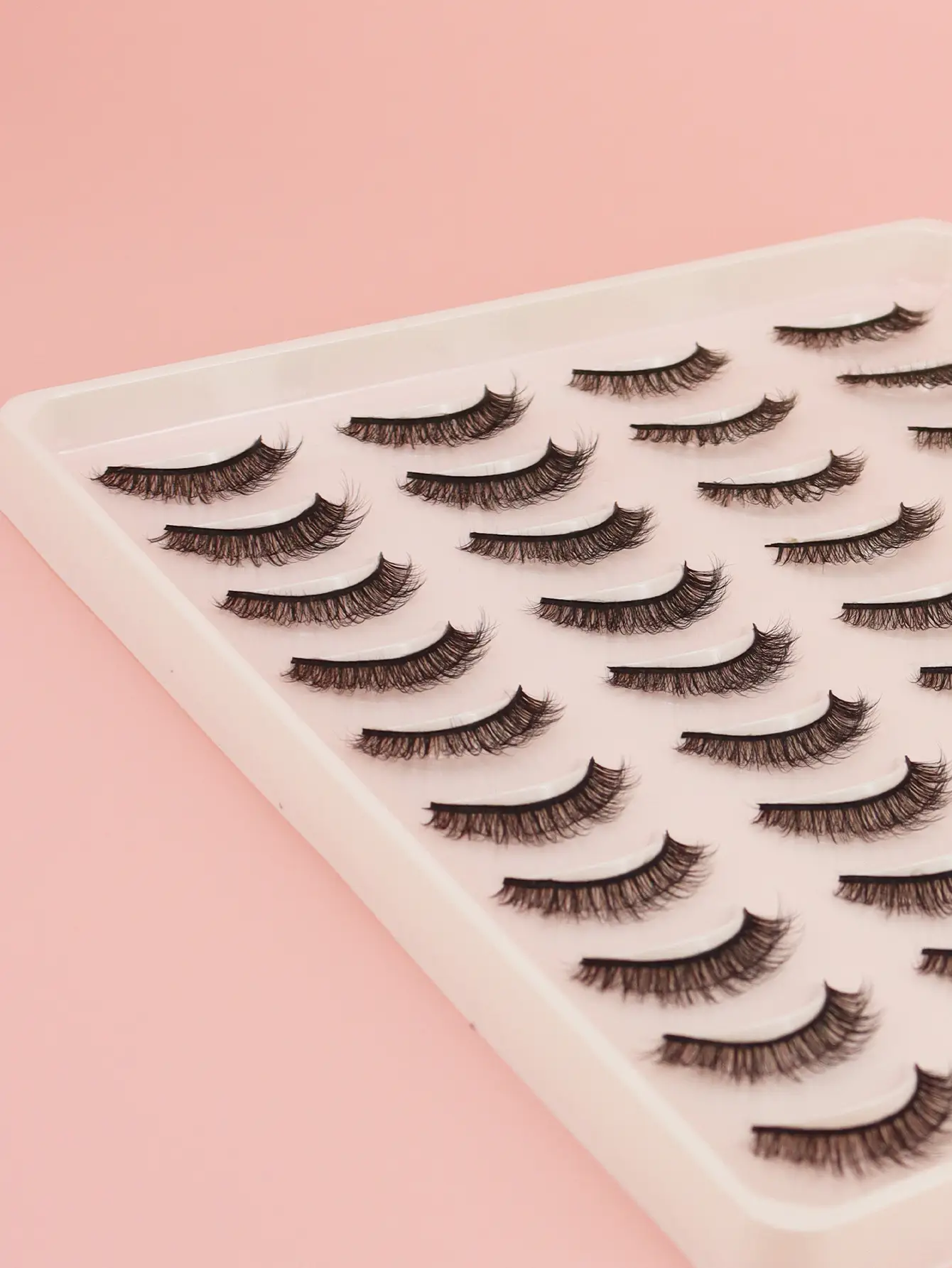 3D Chemical Fiber False Eyelashes 20 Pairs Flat Curling — feature 44