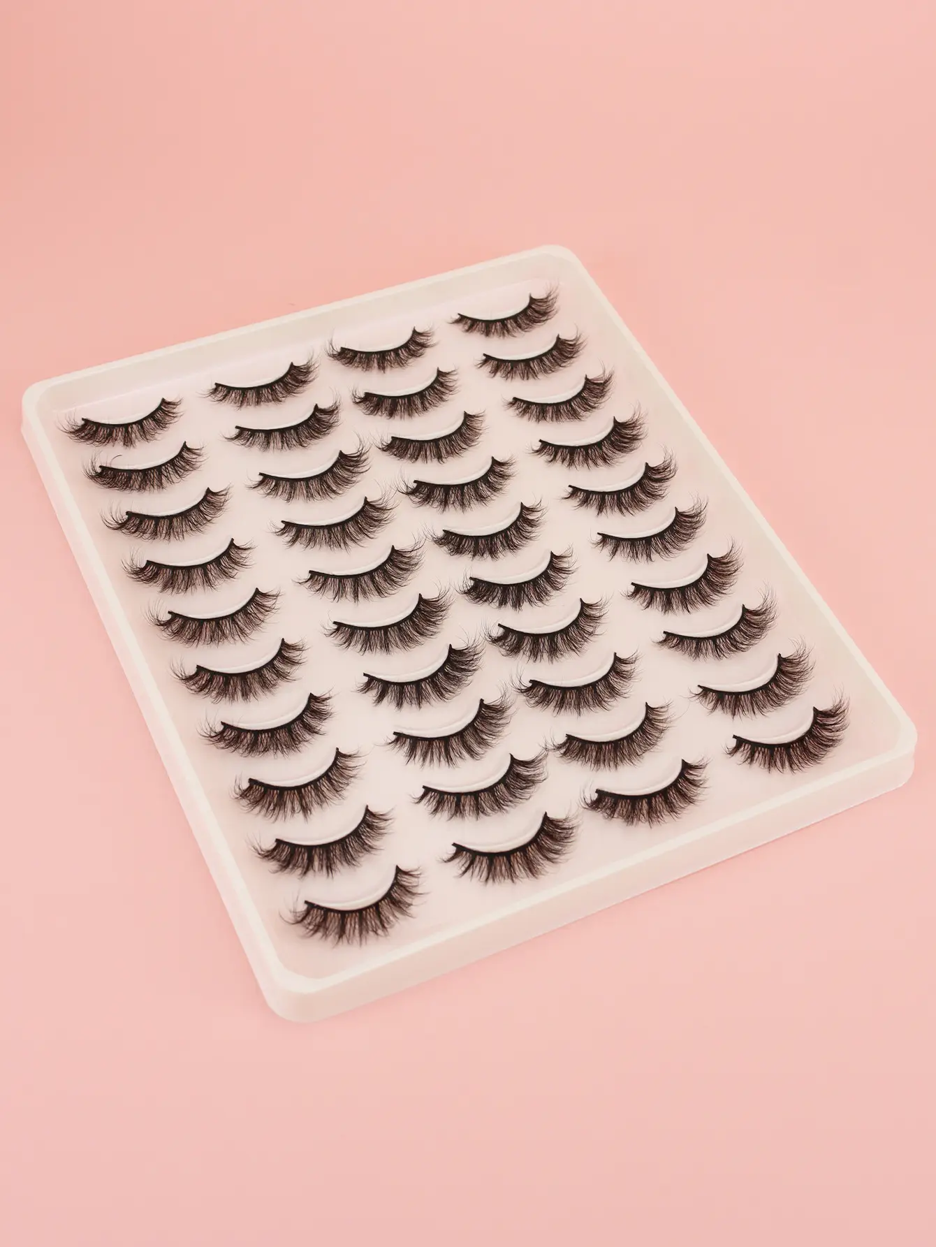 3D Chemical Fiber False Eyelashes 20 Pairs Flat Curling — feature 48