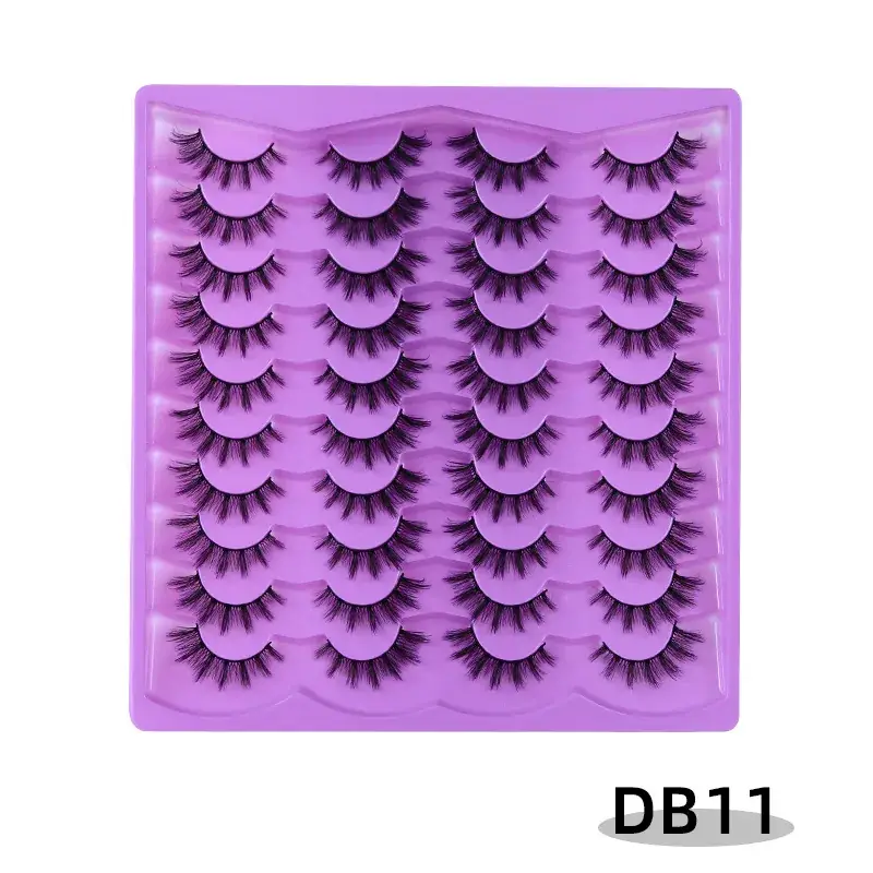 3D Chemical Fiber False Eyelashes 20 Pairs Flat Curling - Image 11