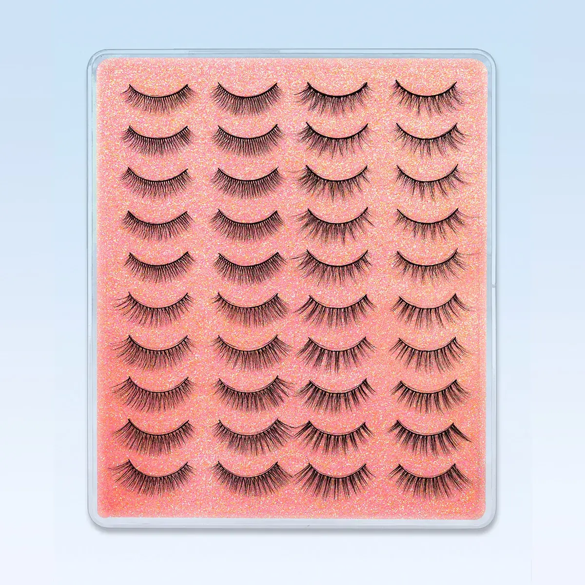 3D Chemical Fiber False Eyelashes 20 Pairs Flat Curling - Image 5