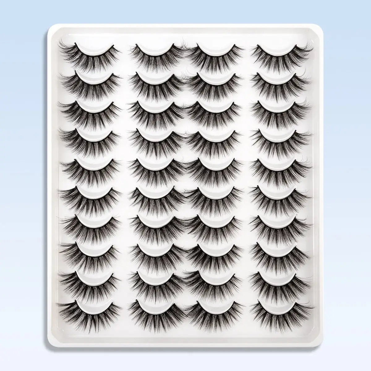 3D Chemical Fiber False Eyelashes 20 Pairs Flat Curling - Image 6