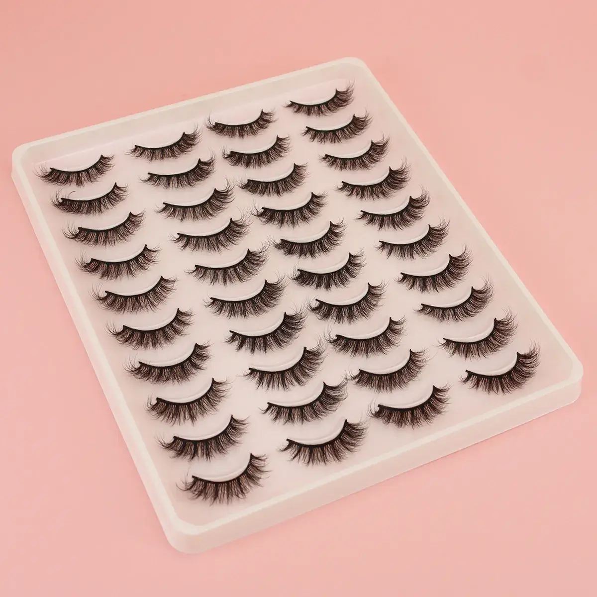 3D Chemical Fiber False Eyelashes 20 Pairs Flat Curling - Image 8