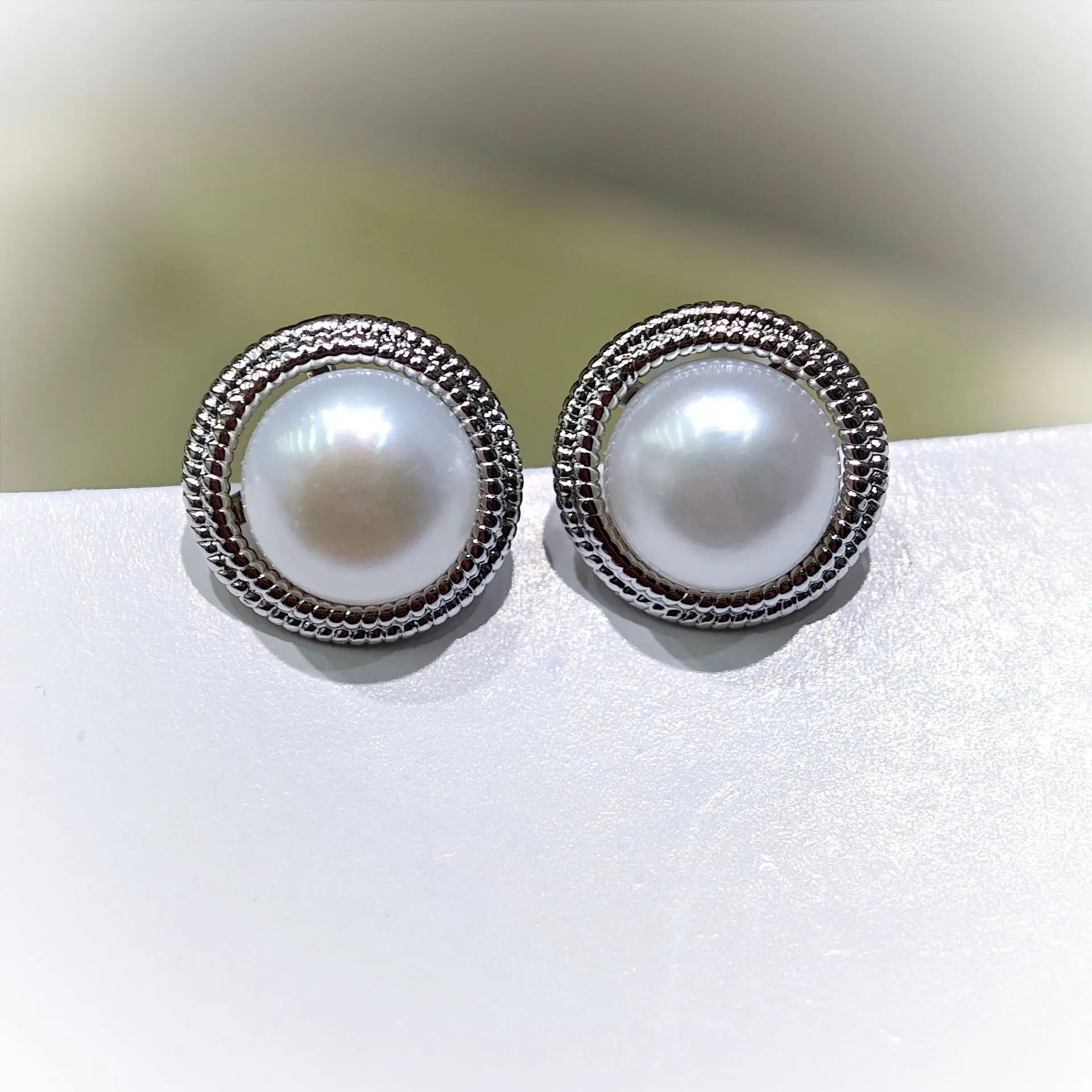 Zhuji Heart Pearl Earrings S925 Gold