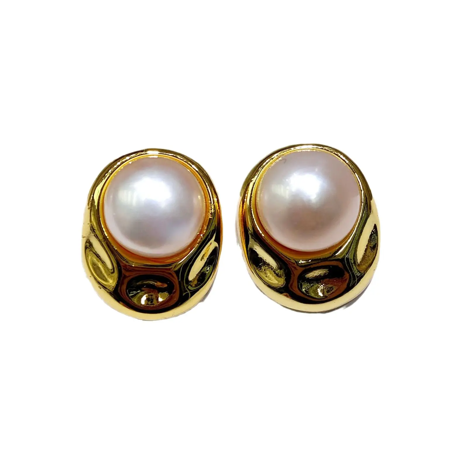 Zhuji Heart Pearl Earrings S925 Gold