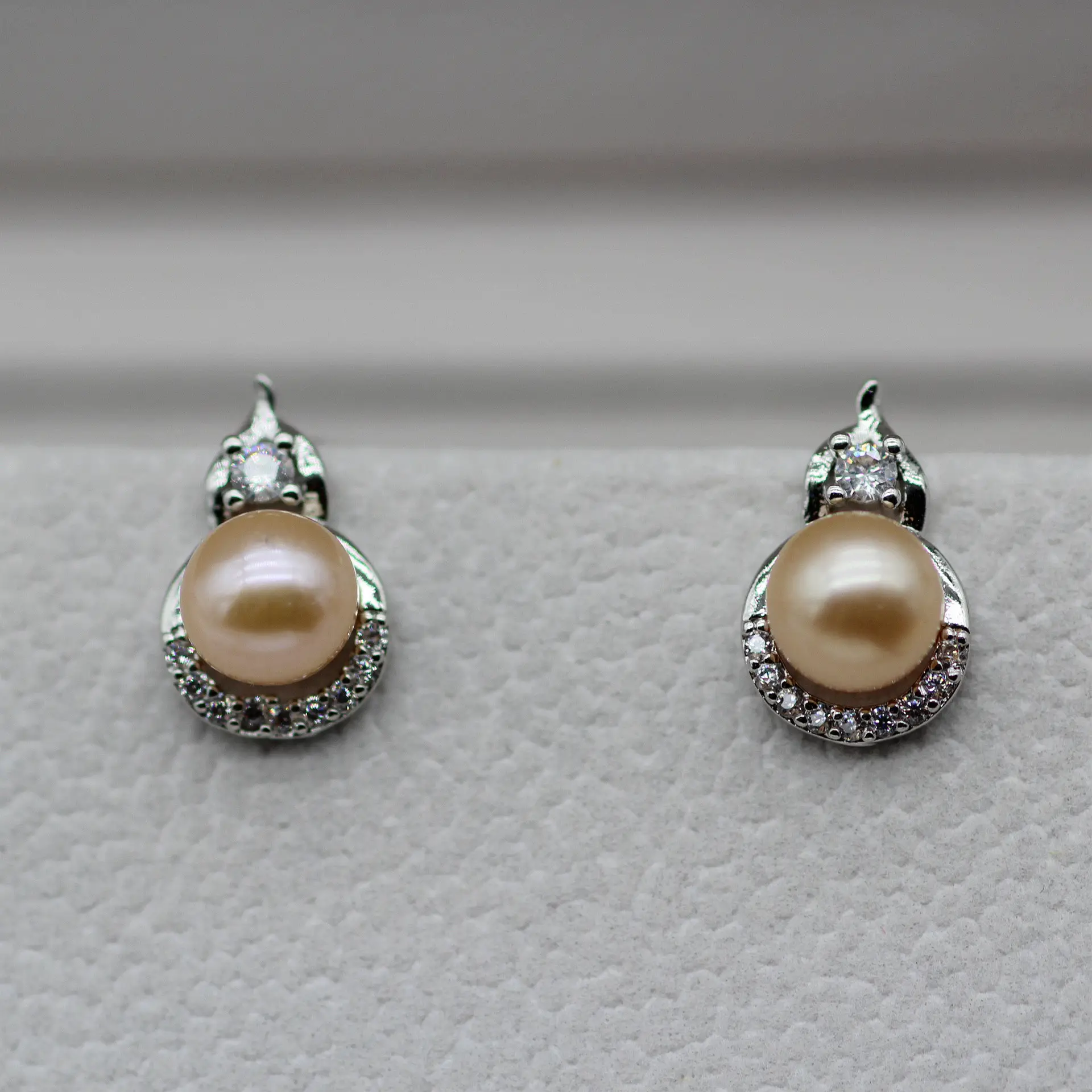 Zhuji Heart Pearl Earrings S925 Gold