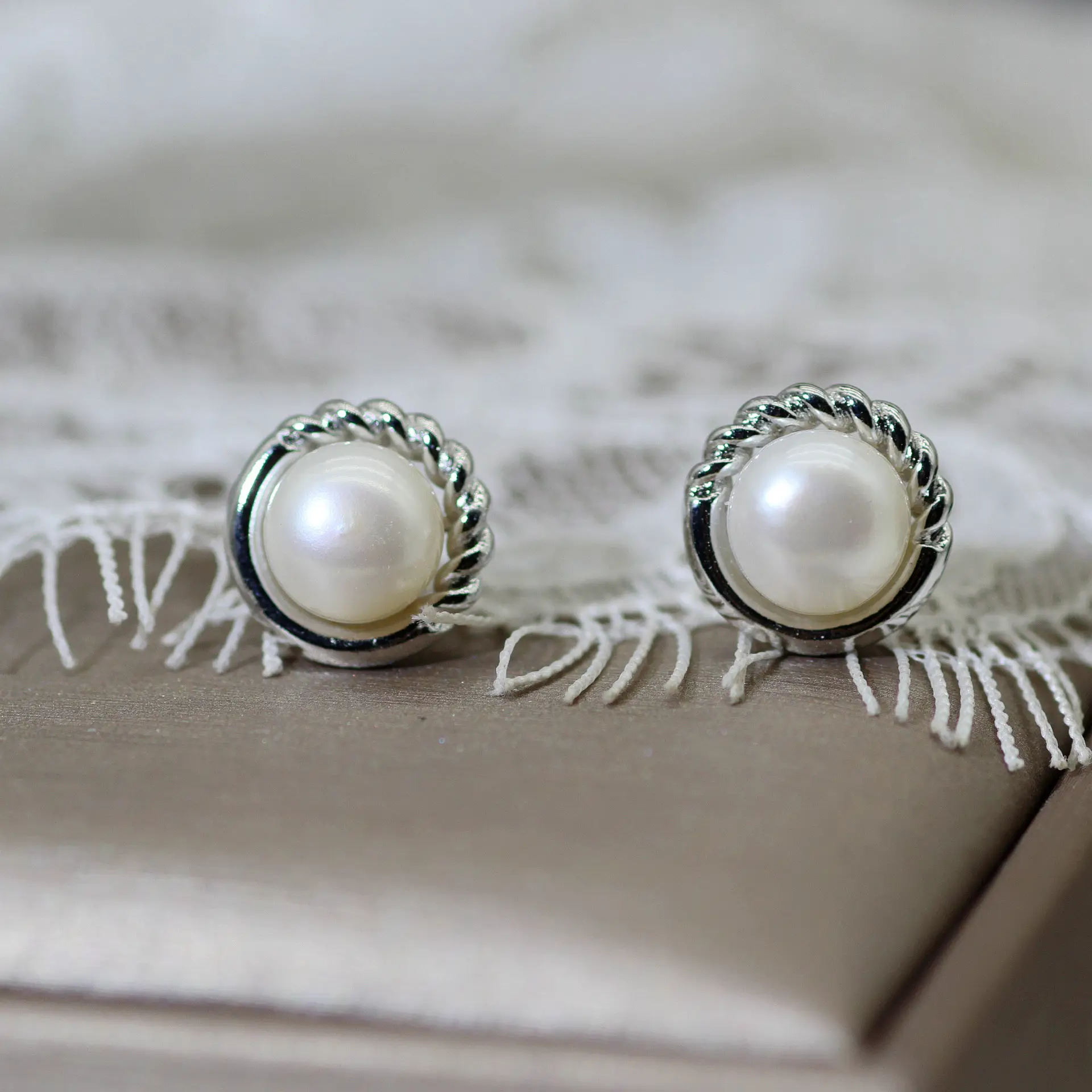 Zhuji Heart Pearl Earrings S925 Gold