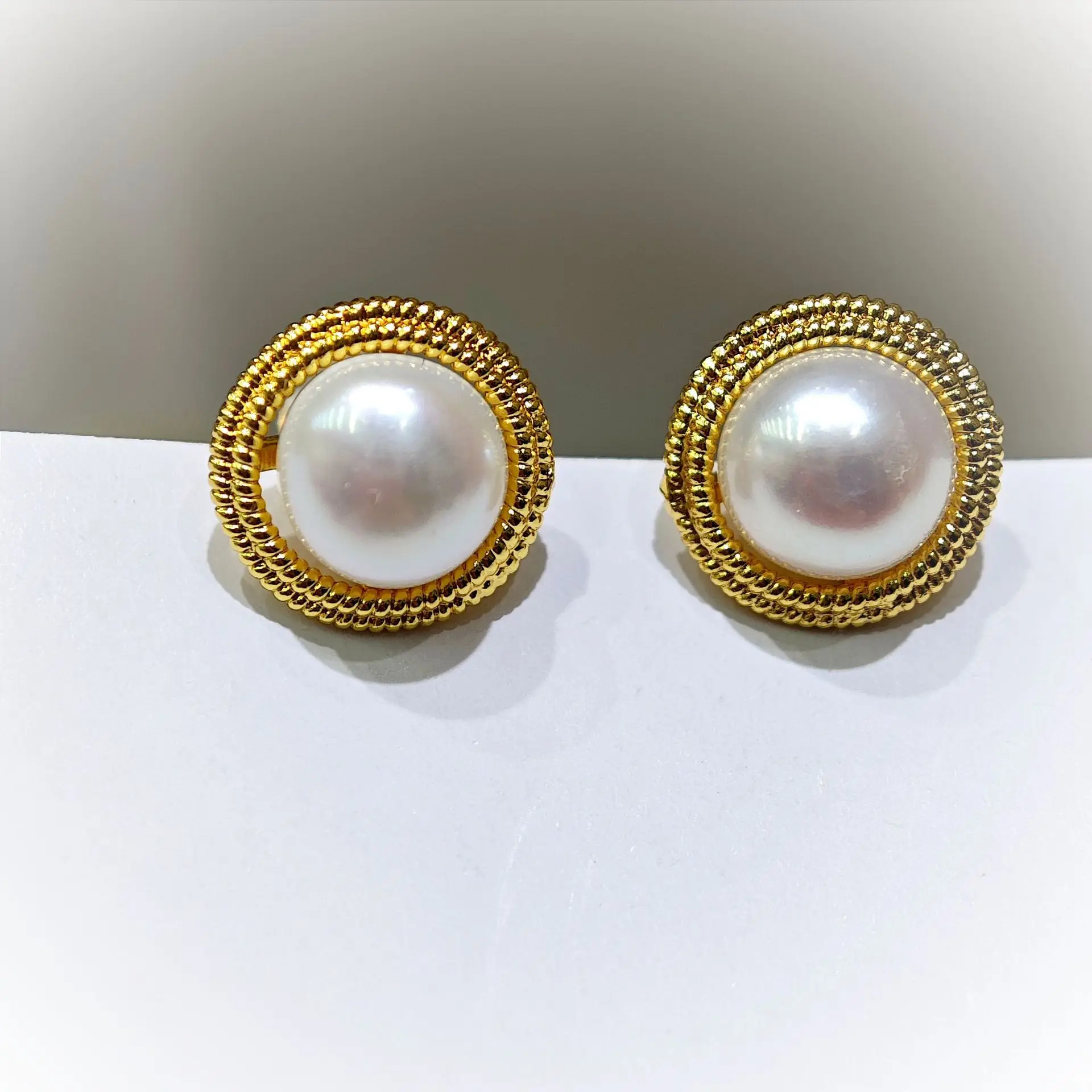 Zhuji Heart Pearl Earrings S925 Gold