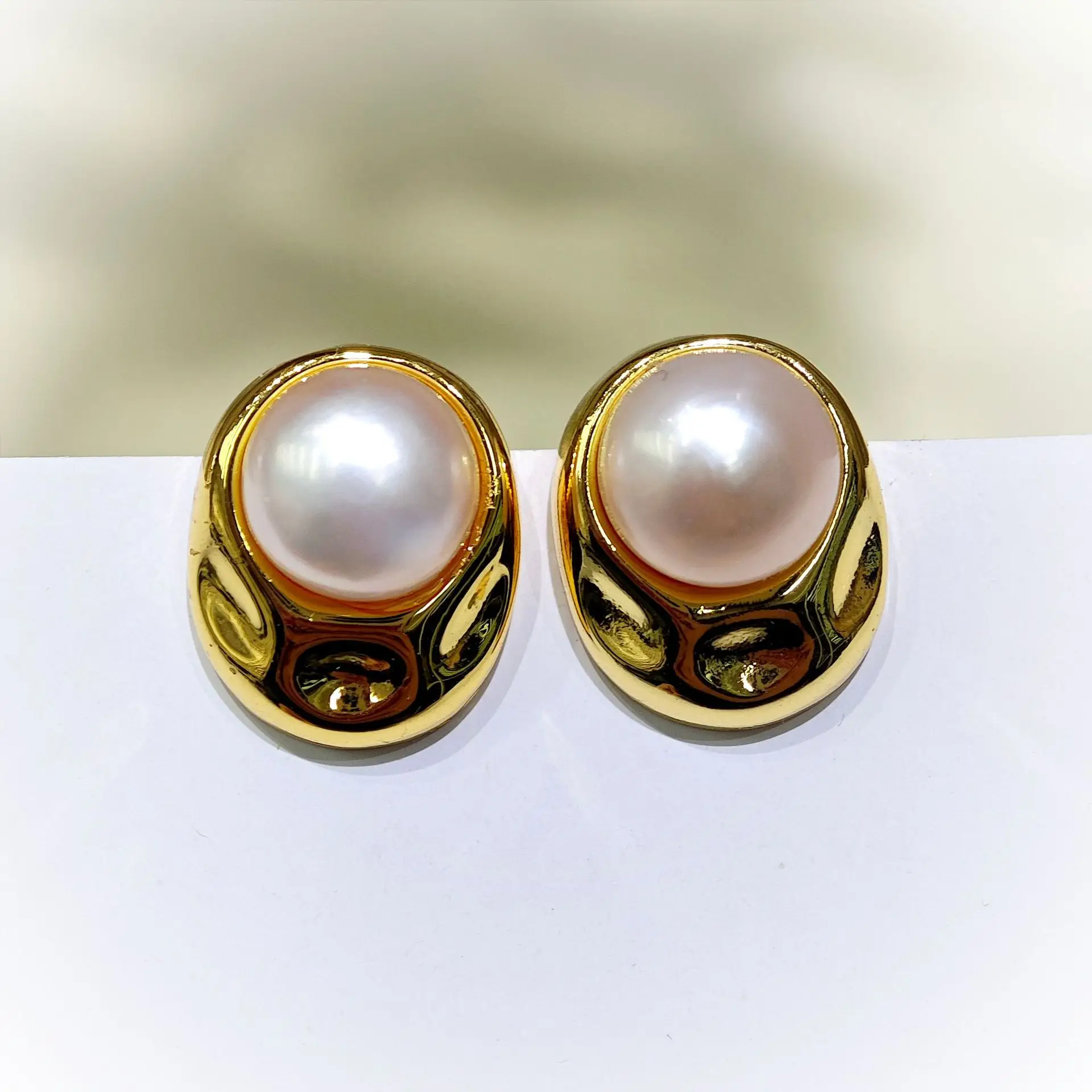 Zhuji Heart Pearl Earrings S925 Gold