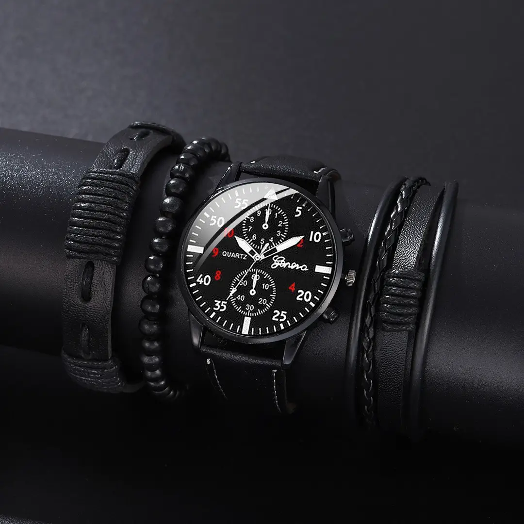 Cross-Border Foreign Trade Hot-Selling Men's All-Match Fashion Watch Foreign Trade Business Two-Eye Watch Factory Direct Sale