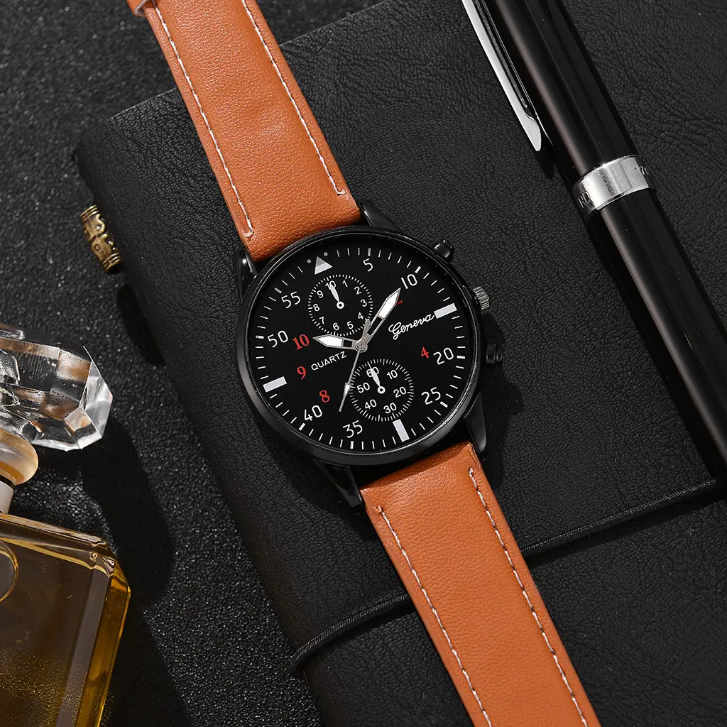 Cross-Border Foreign Trade Hot-Selling Men's All-Match Fashion Watch Foreign Trade Business Two-Eye Watch Factory Direct Sale — feature 11