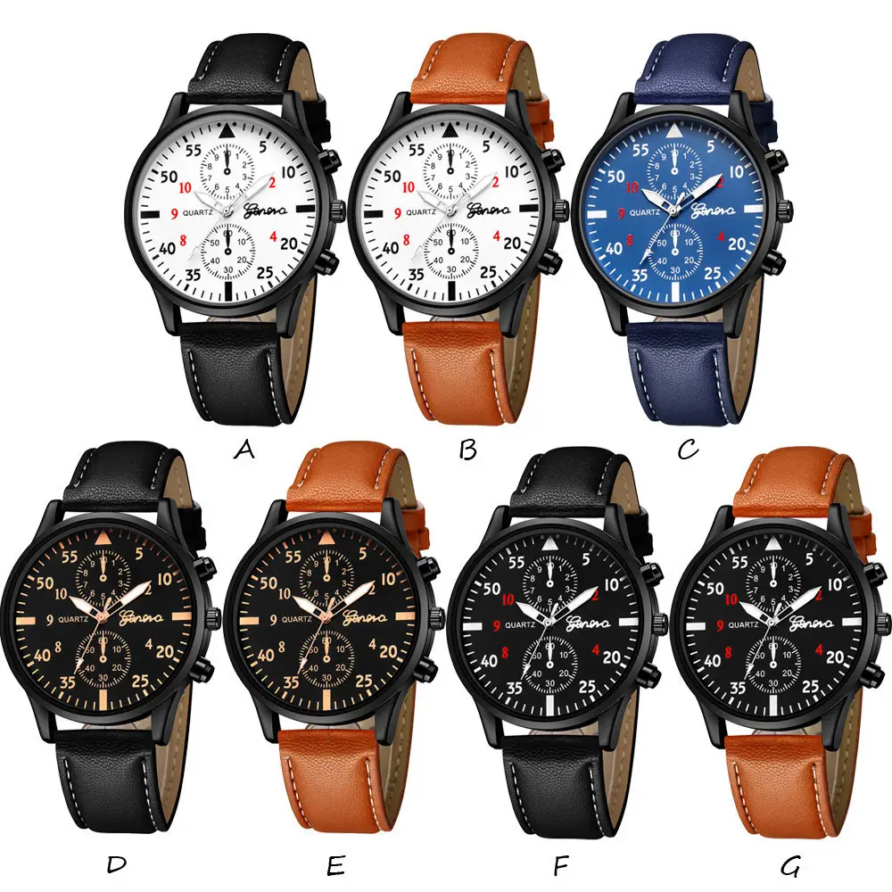 Cross-Border Foreign Trade Hot-Selling Men's All-Match Fashion Watch Foreign Trade Business Two-Eye Watch Factory Direct Sale — feature 2