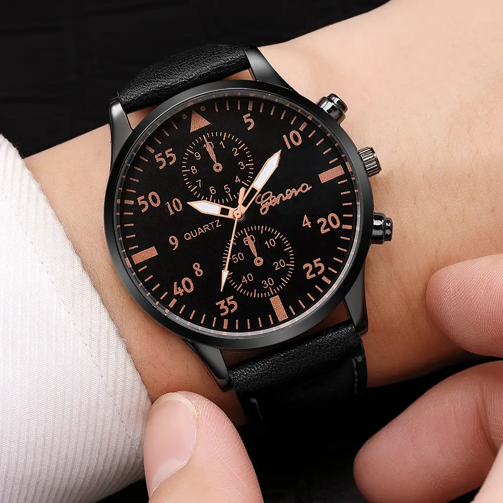 Cross-Border Foreign Trade Hot-Selling Men's All-Match Fashion Watch Foreign Trade Business Two-Eye Watch Factory Direct Sale — feature 3