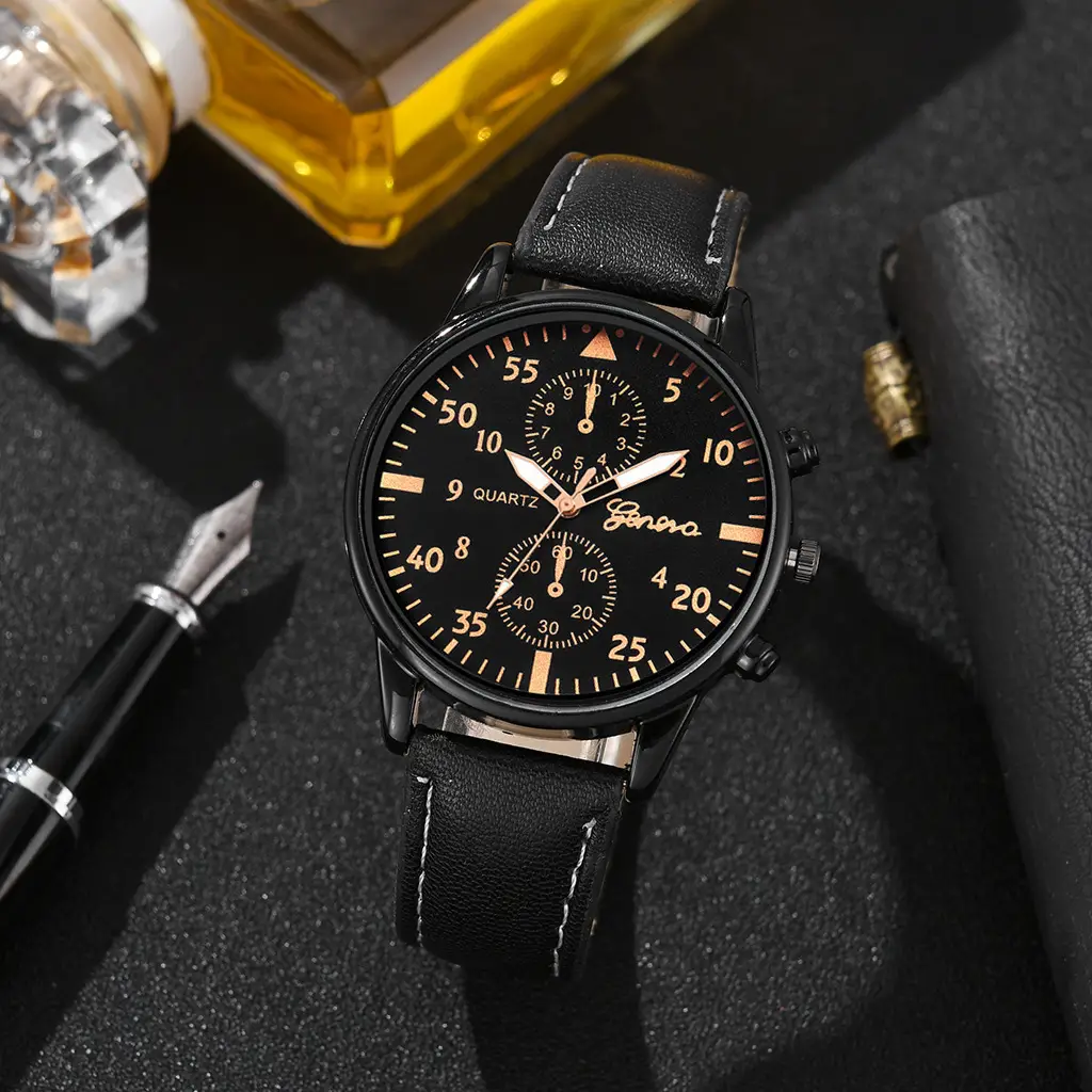 Cross-Border Foreign Trade Hot-Selling Men's All-Match Fashion Watch Foreign Trade Business Two-Eye Watch Factory Direct Sale — feature 5