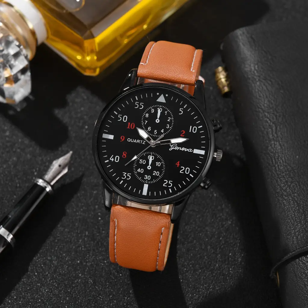 Cross-Border Foreign Trade Hot-Selling Men's All-Match Fashion Watch Foreign Trade Business Two-Eye Watch Factory Direct Sale — feature 8