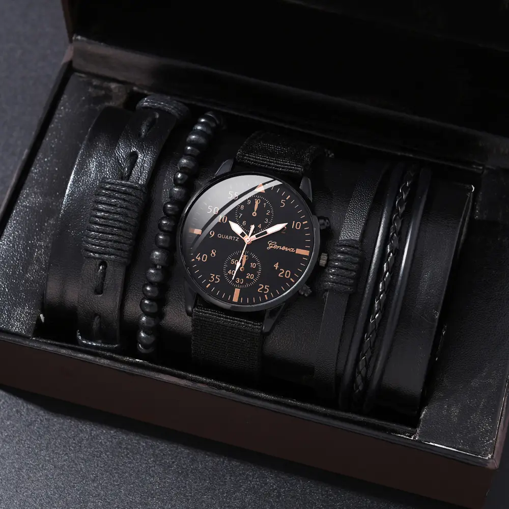 Cross-Border Foreign Trade Hot-Selling Men's All-Match Fashion Watch Foreign Trade Business Two-Eye Watch Factory Direct Sale