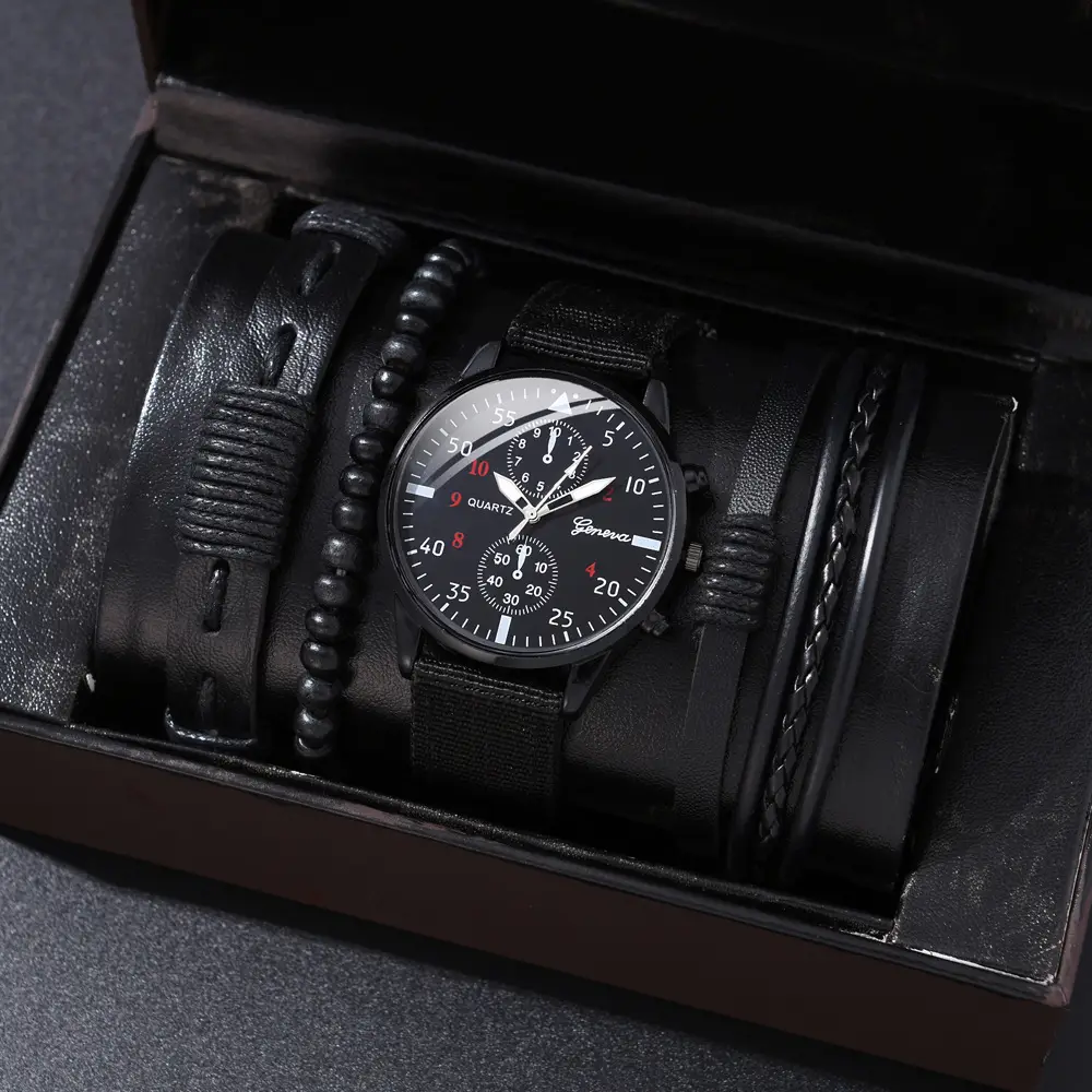 Cross-Border Foreign Trade Hot-Selling Men's All-Match Fashion Watch Foreign Trade Business Two-Eye Watch Factory Direct Sale