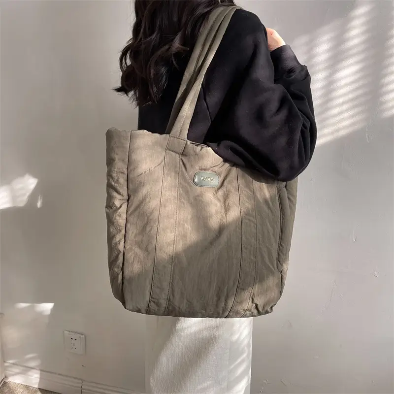Black Canvas Tote Bag for Women Commuter Student - Image 7