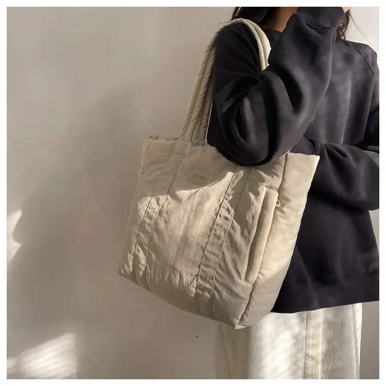 Black Canvas Tote Bag for Women Commuter Student — feature 19