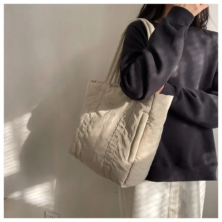 Black Canvas Tote Bag for Women Commuter Student — feature 20