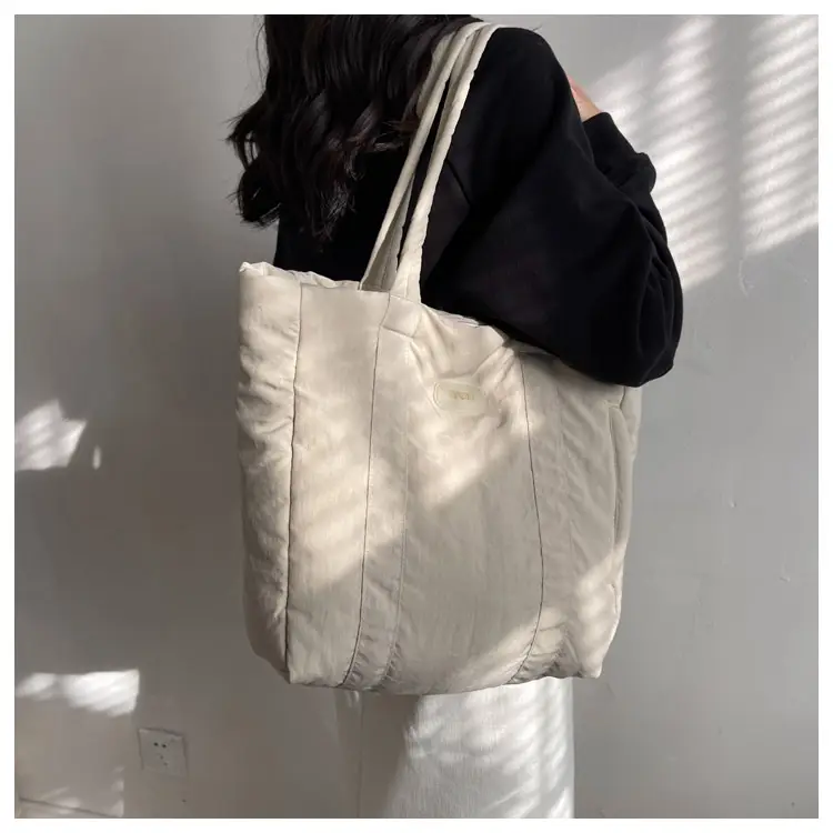 Black Canvas Tote Bag for Women Commuter Student — feature 21