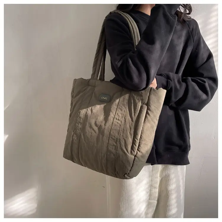 Black Canvas Tote Bag for Women Commuter Student — feature 22