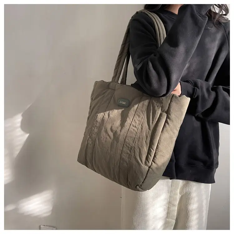Black Canvas Tote Bag for Women Commuter Student — feature 23
