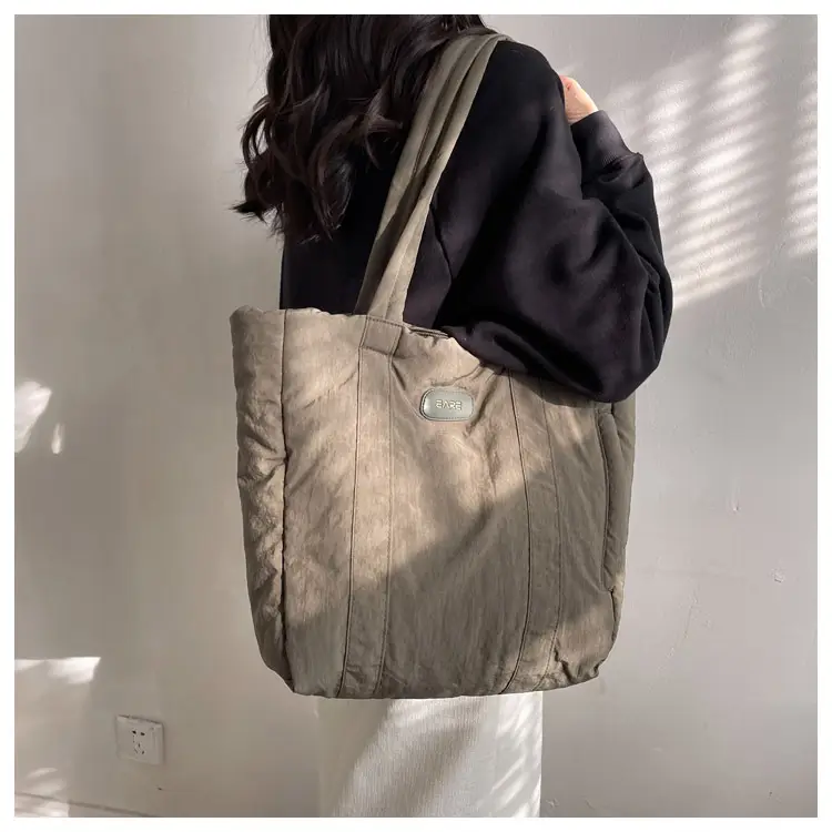 Black Canvas Tote Bag for Women Commuter Student — feature 24