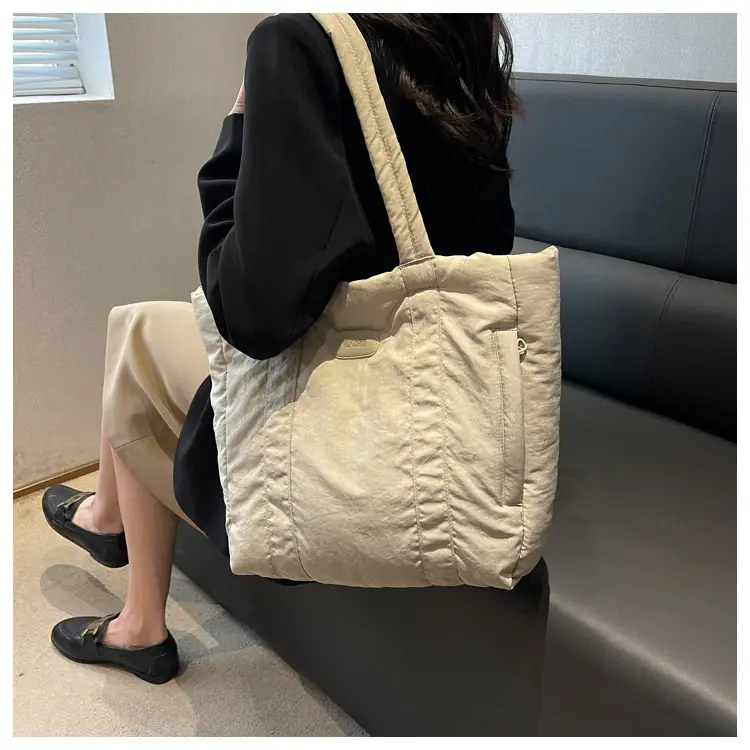 Black Canvas Tote Bag for Women Commuter Student — feature 29
