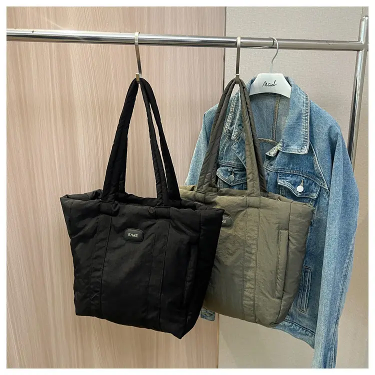 Black Canvas Tote Bag for Women Commuter Student — feature 30