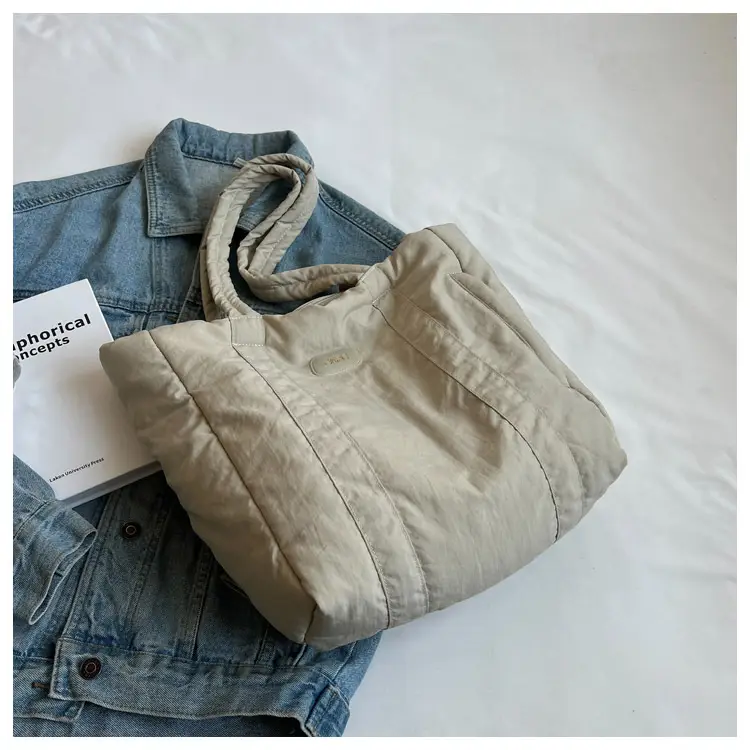Black Canvas Tote Bag for Women Commuter Student — feature 34