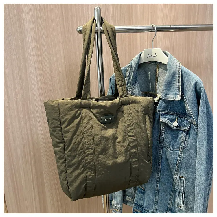 Black Canvas Tote Bag for Women Commuter Student — feature 37
