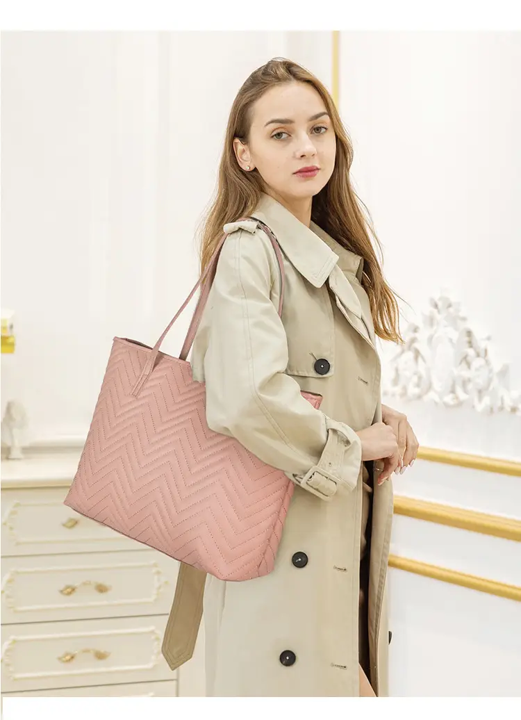 Women's Embroidered Water Ripple Tote Bag Large Capacity — feature 10
