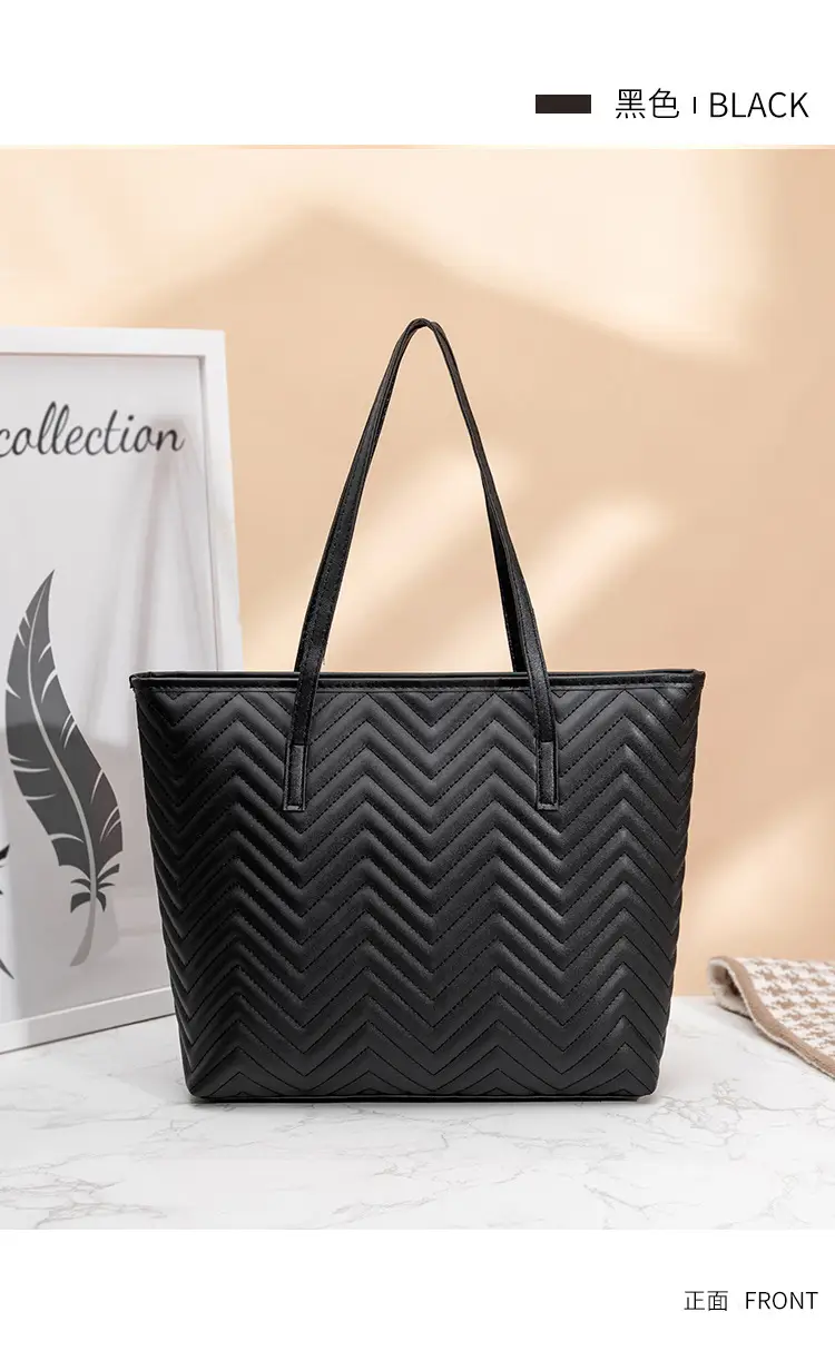 Women's Embroidered Water Ripple Tote Bag Large Capacity — feature 14