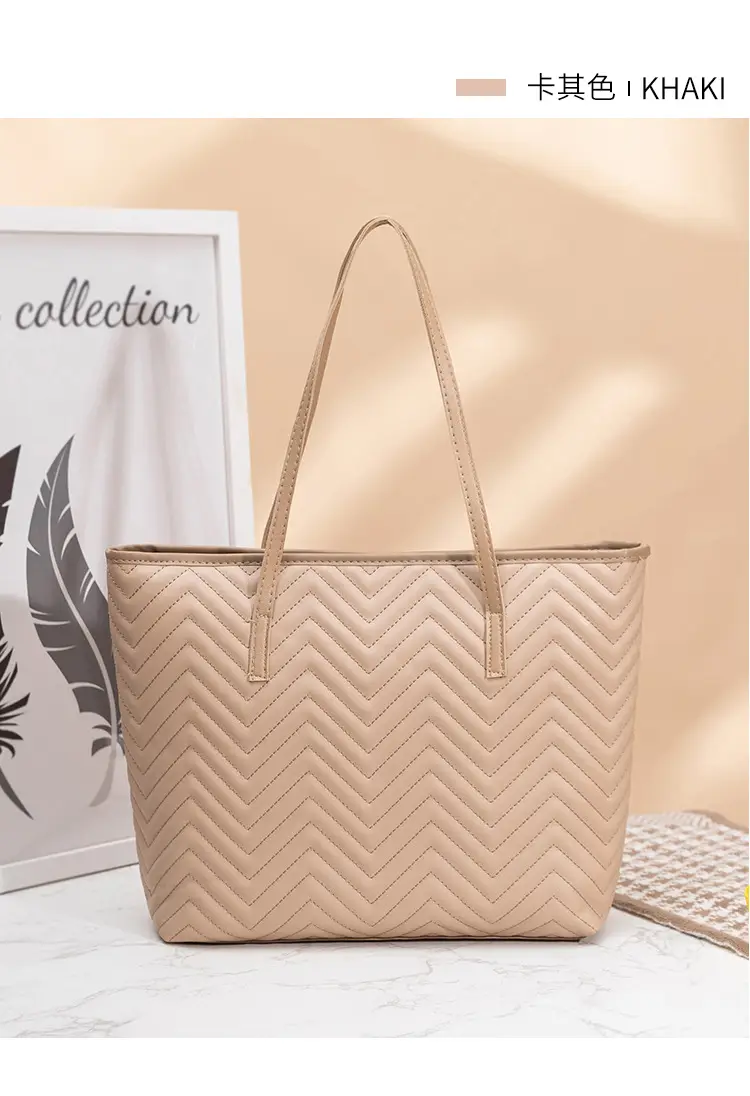 Women's Embroidered Water Ripple Tote Bag Large Capacity — feature 22