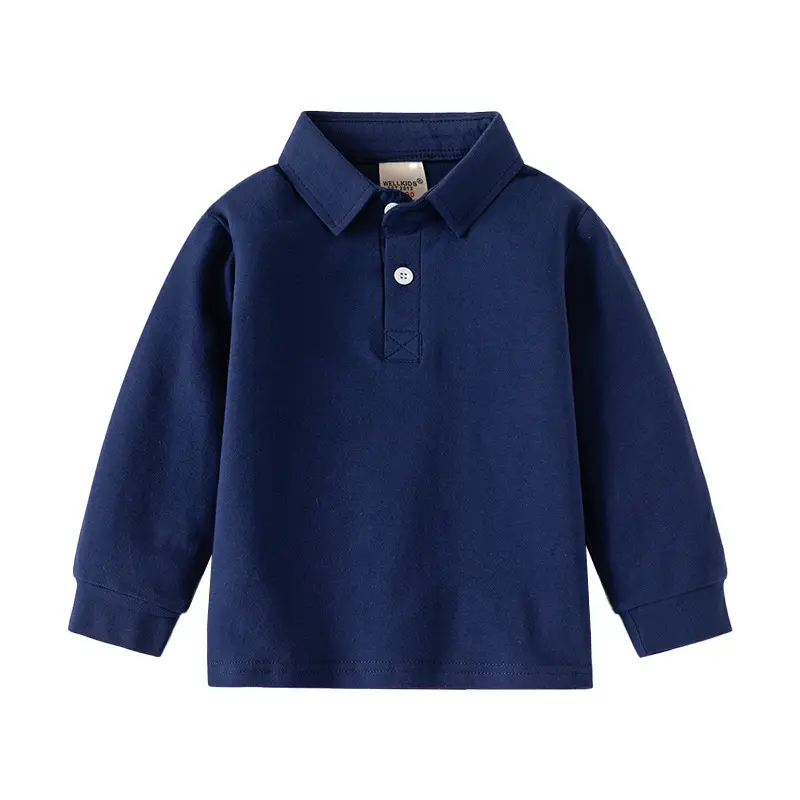 White Polo Shirt for Boys Long Sleeve 2025