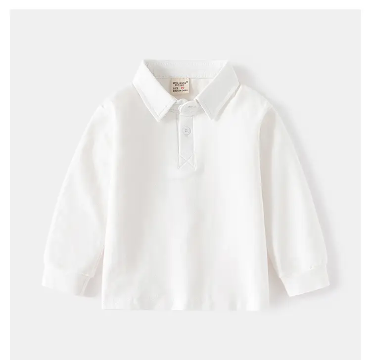 White Polo Shirt for Boys Long Sleeve 2025 — feature 11