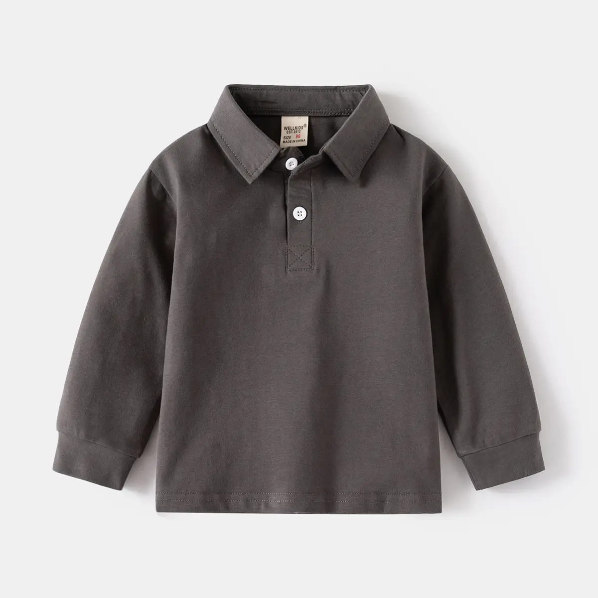 White Polo Shirt for Boys Long Sleeve 2025