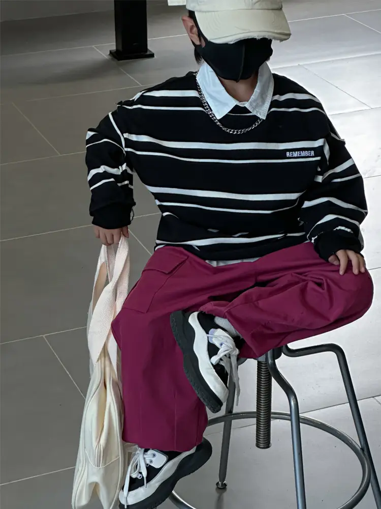 Kids Striped Long Sleeve T-Shirt Set for Boys 2026 — feature 10