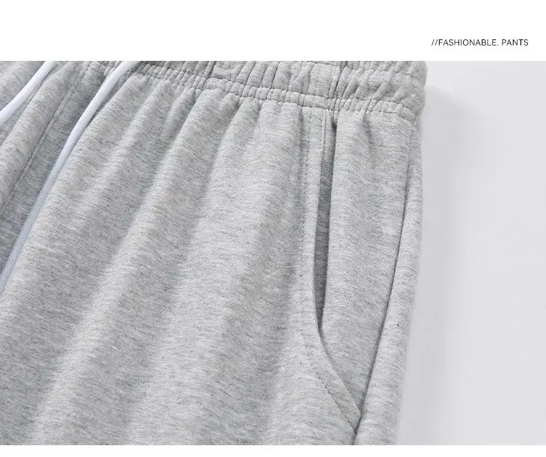 Men Grey Sweatpants Spring Autumn Loose Pants Large — feature 17