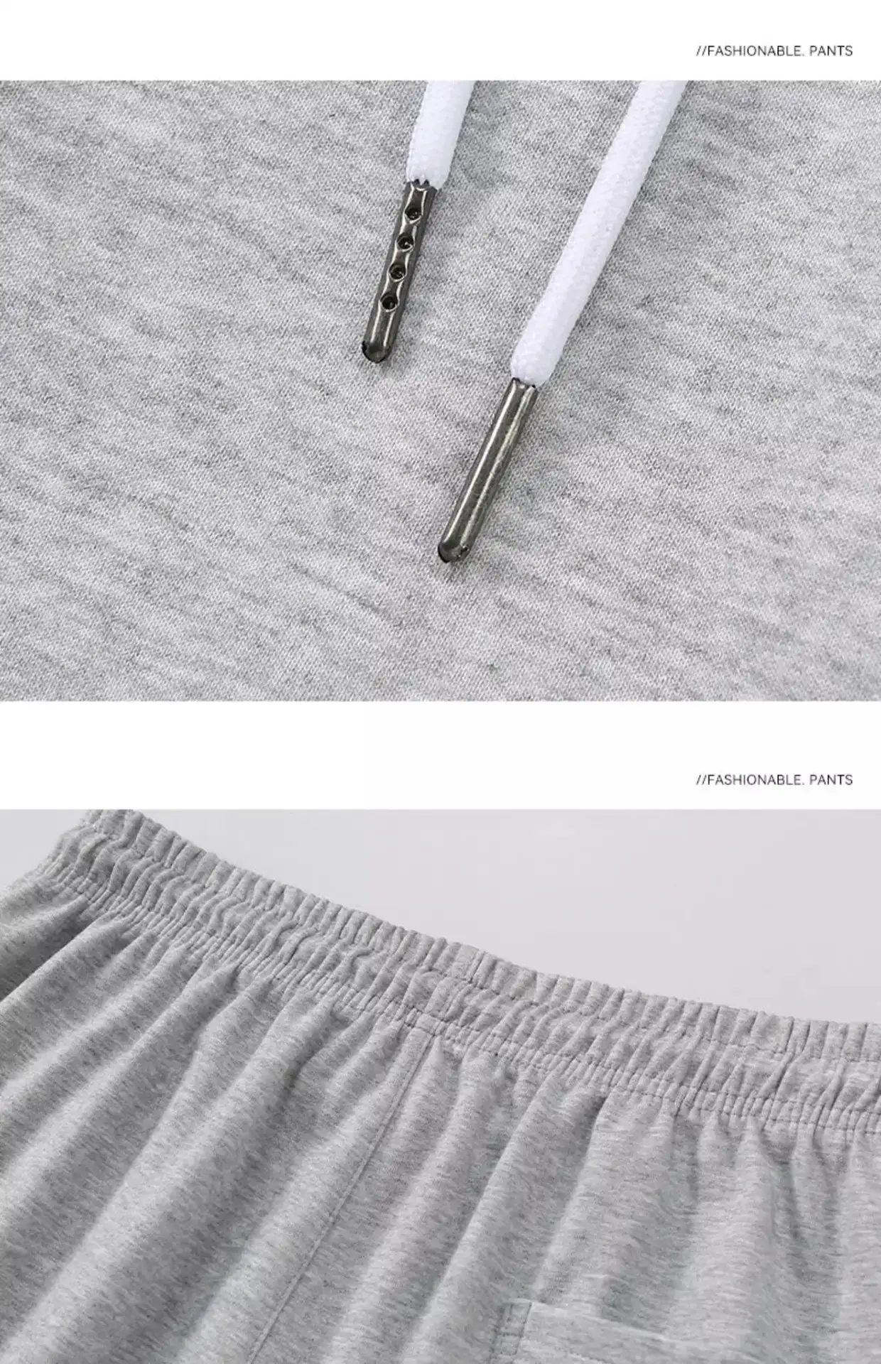 Men Grey Sweatpants Spring Autumn Loose Pants Large — feature 18