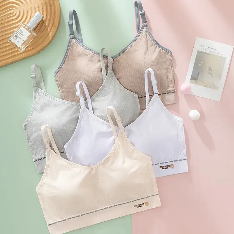 Vest Sports Underwear Female Older Children Student Junior High School Student Youth Development Period Girl Bra Autumn and Winter - Image 7