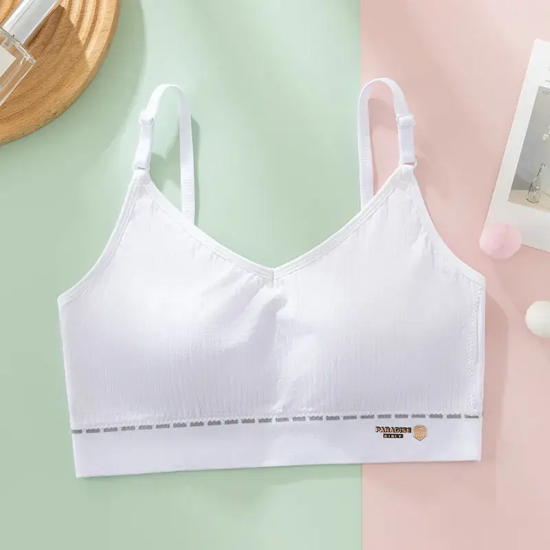 Vest Sports Underwear Female Older Children Student Junior High School Student Youth Development Period Girl Bra Autumn and Winter - Image 8