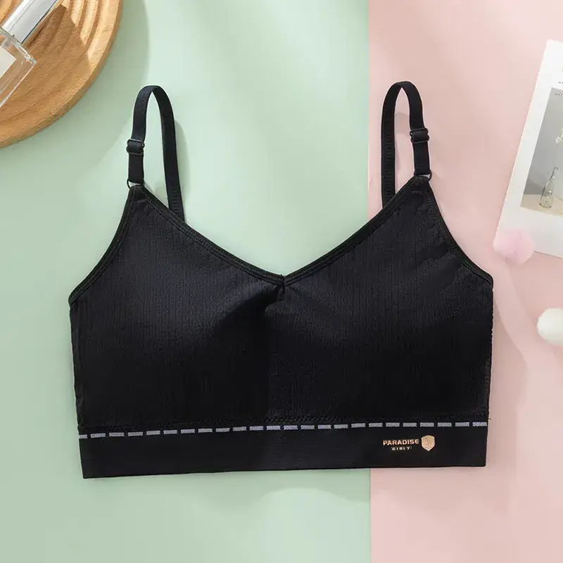 Vest Sports Underwear Female Older Children Student Junior High School Student Youth Development Period Girl Bra Autumn and Winter - Image 9