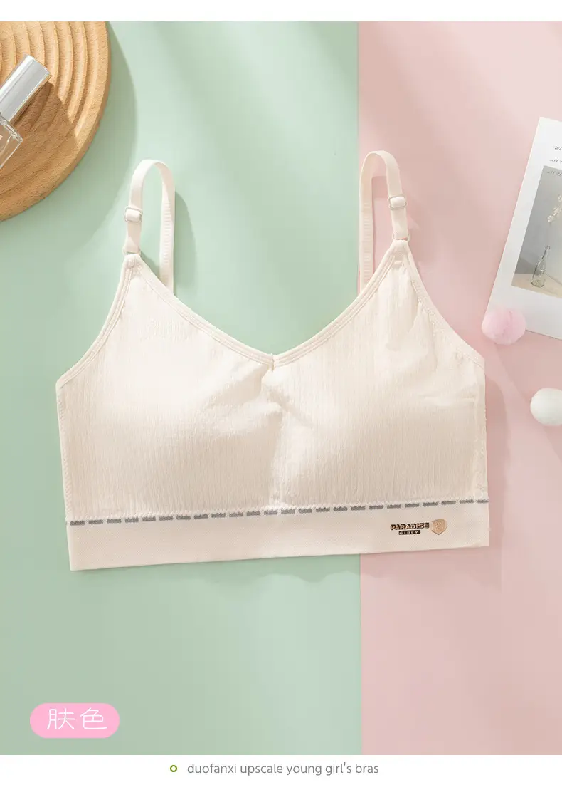 Vest Sports Underwear Female Older Children Student Junior High School Student Youth Development Period Girl Bra Autumn and Winter — feature 15