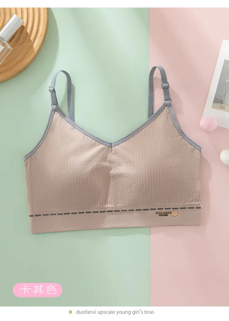 Vest Sports Underwear Female Older Children Student Junior High School Student Youth Development Period Girl Bra Autumn and Winter — feature 16