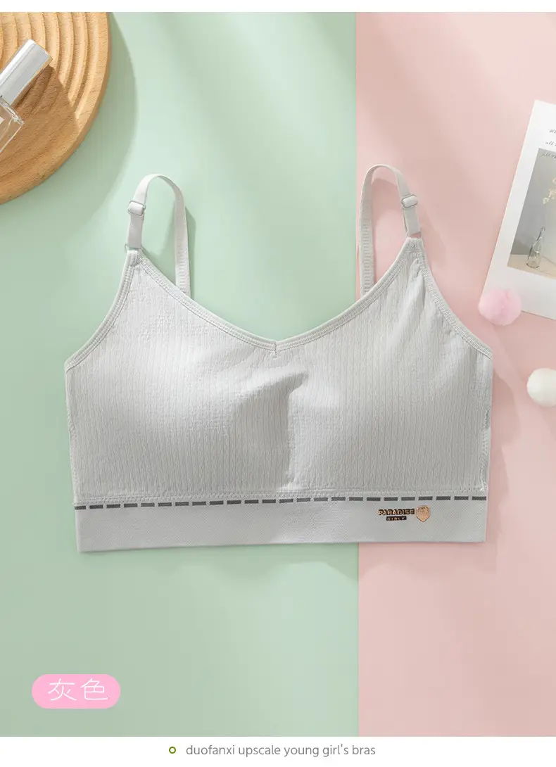 Vest Sports Underwear Female Older Children Student Junior High School Student Youth Development Period Girl Bra Autumn and Winter — feature 17