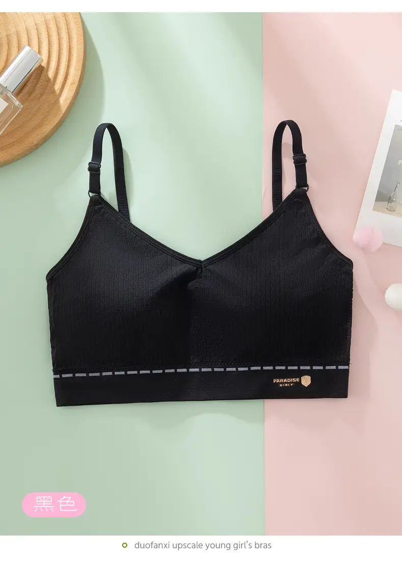 Vest Sports Underwear Female Older Children Student Junior High School Student Youth Development Period Girl Bra Autumn and Winter — feature 19