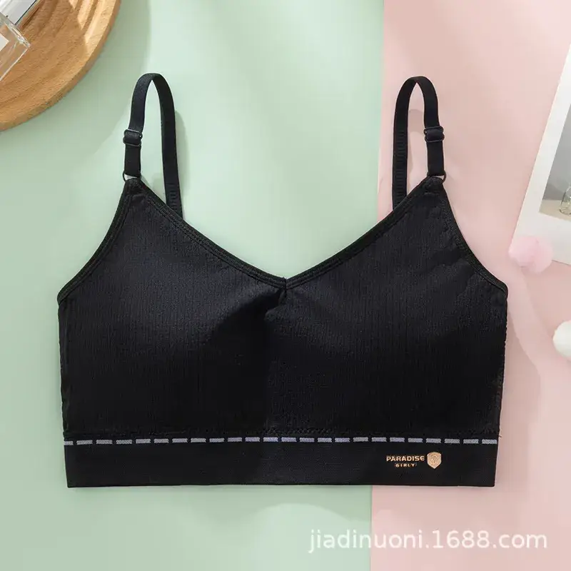 Vest Sports Underwear Female Older Children Student Junior High School Student Youth Development Period Girl Bra Autumn and Winter - Image 3
